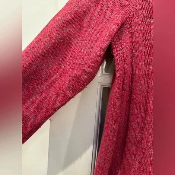 Talbots | Pink Merle Merino Wool Blend Turtleneck Sweater Size MP Medium Petite - Picture 7 of 11